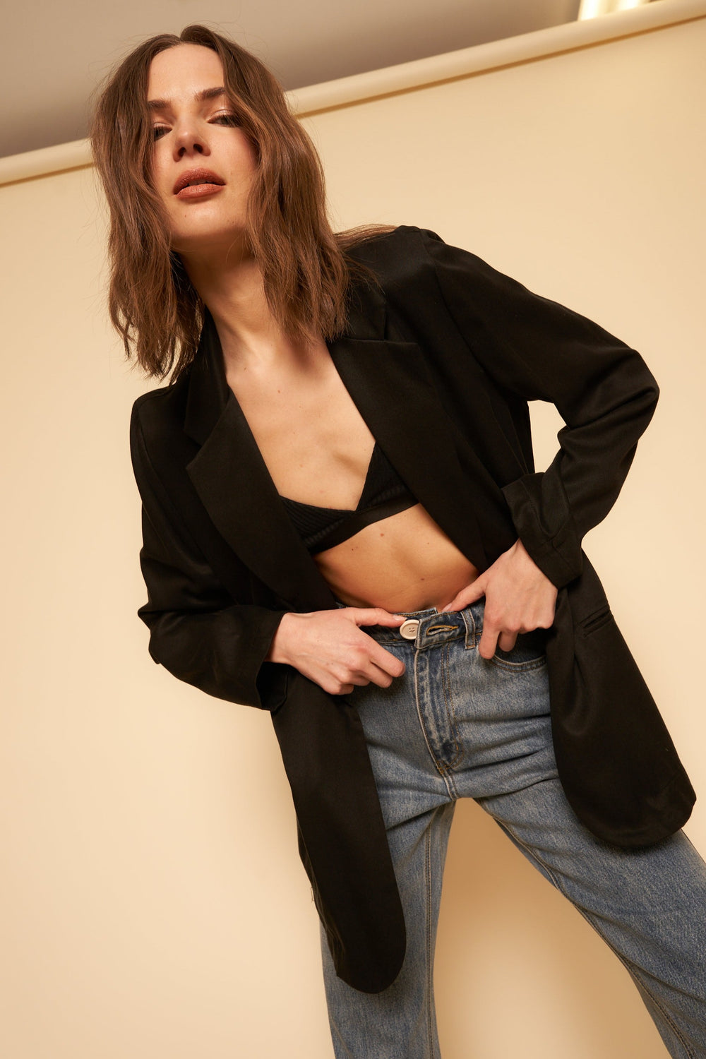 Parker Blazer in Black - Whimsy & Row