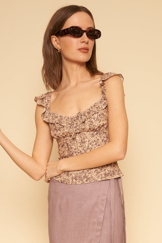 Nina Top in Lavender Floral - Whimsy & Row