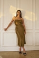 Camille Dress in Silky Hunter
