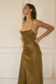 Camille Dress in Silky Hunter