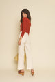 Flora pant in Natural Wide Leg