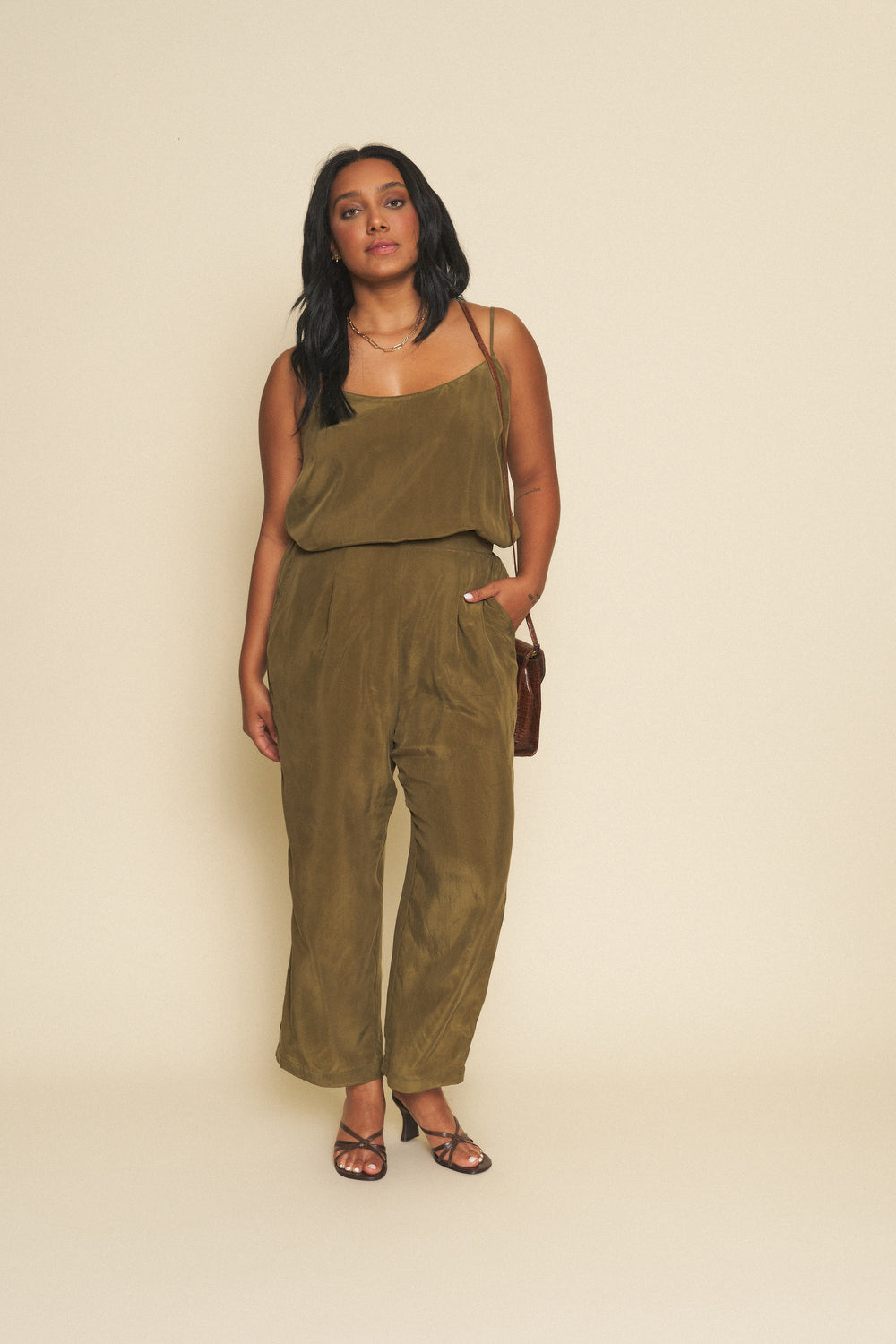Dylan Cami in Olive - Whimsy & Row