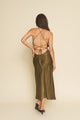 Camille Dress in Silky Hunter