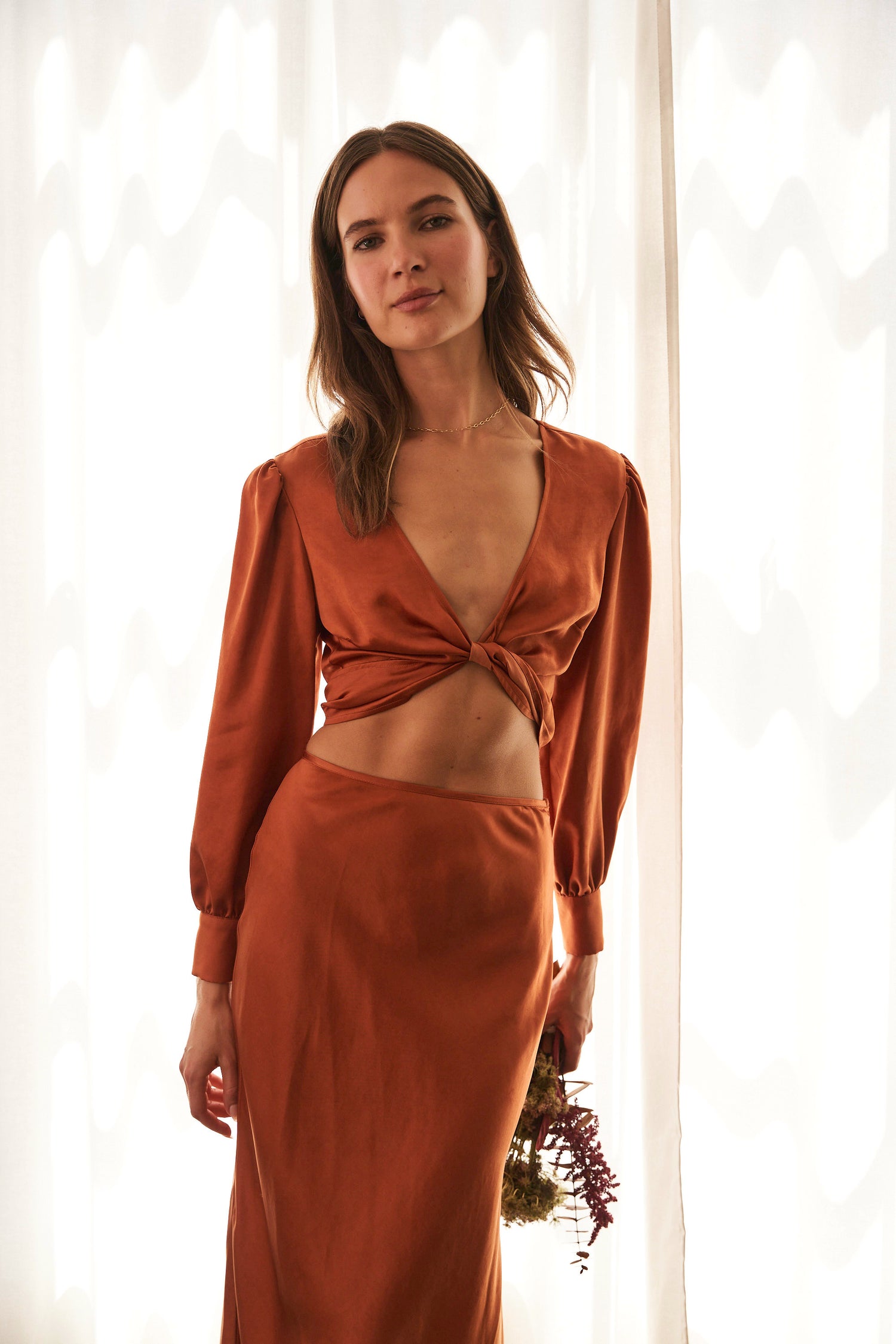Lauren Top in Silky Rust