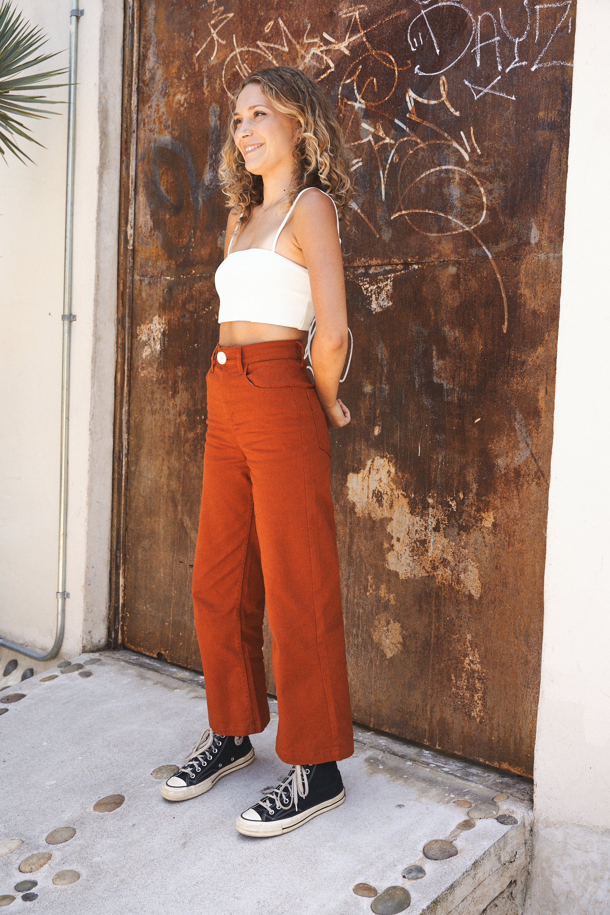 What to Wear with Rust Colored Pants - Buy and Slay