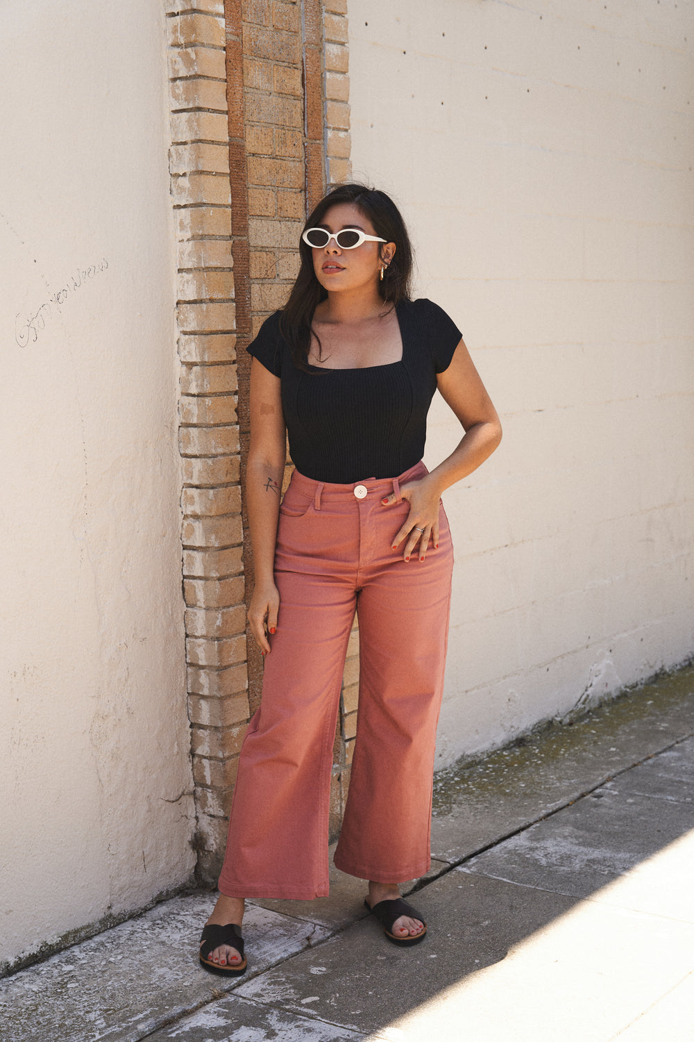 Flora pant in Terracotta Wide Leg 39