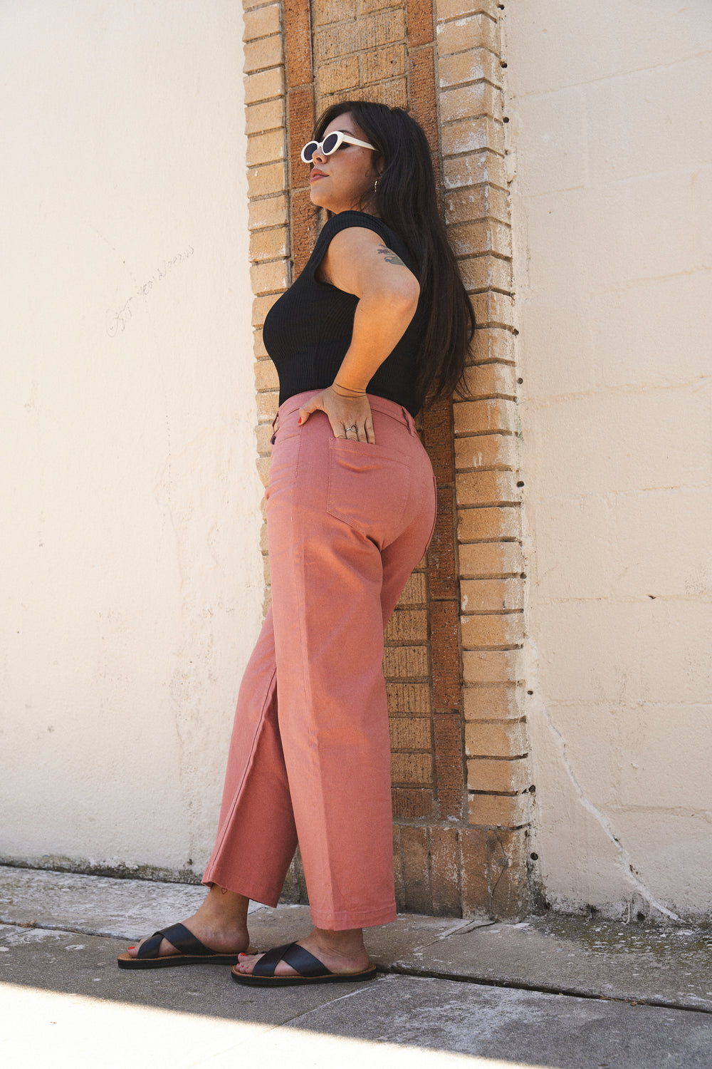 Flora pant in Terracotta Wide Leg 39
