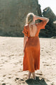 Lola Wrap Dress in Rust