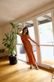 Fiona Dress in Silky Rust