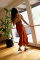 Fiona Dress in Silky Rust