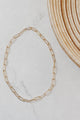 Machete Paperclip Necklace in Gold 19