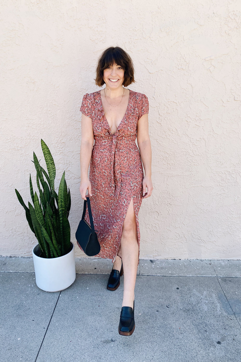 Bree Dress in Rhubarb Floral - Whimsy & Row