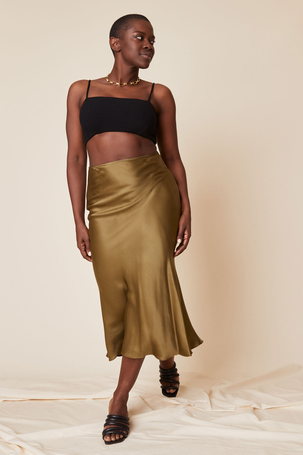 Lennon Crop in Black Rib - Whimsy & Row