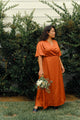 Sample Sale Lola Wrap Dress in Rust Extended