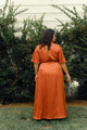 Sample Sale Lola Wrap Dress in Rust Extended