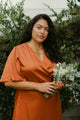 Sample Sale Lola Wrap Dress in Rust Extended
