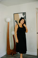Sample Sale Frankie Dress in Black Rib Extended