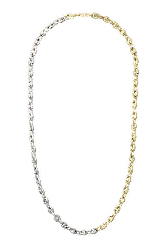 Machete Coffee Bead Necklace in Gold + Silver 18